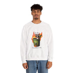 Crewneck Sweatshirt — Raccoon in Burning Trash Can "It's Fine. Everything is Fine."