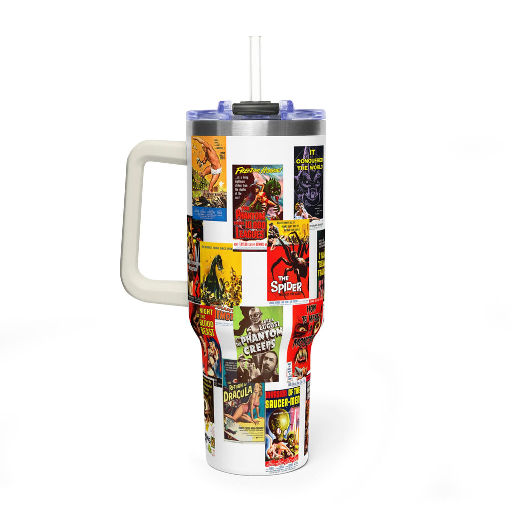40oz B-Movies Retro Horror Poster Vacuum Tumbler