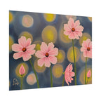 Backlit Flowers Poster — Rolled Wall Art with Bokeh Lights
