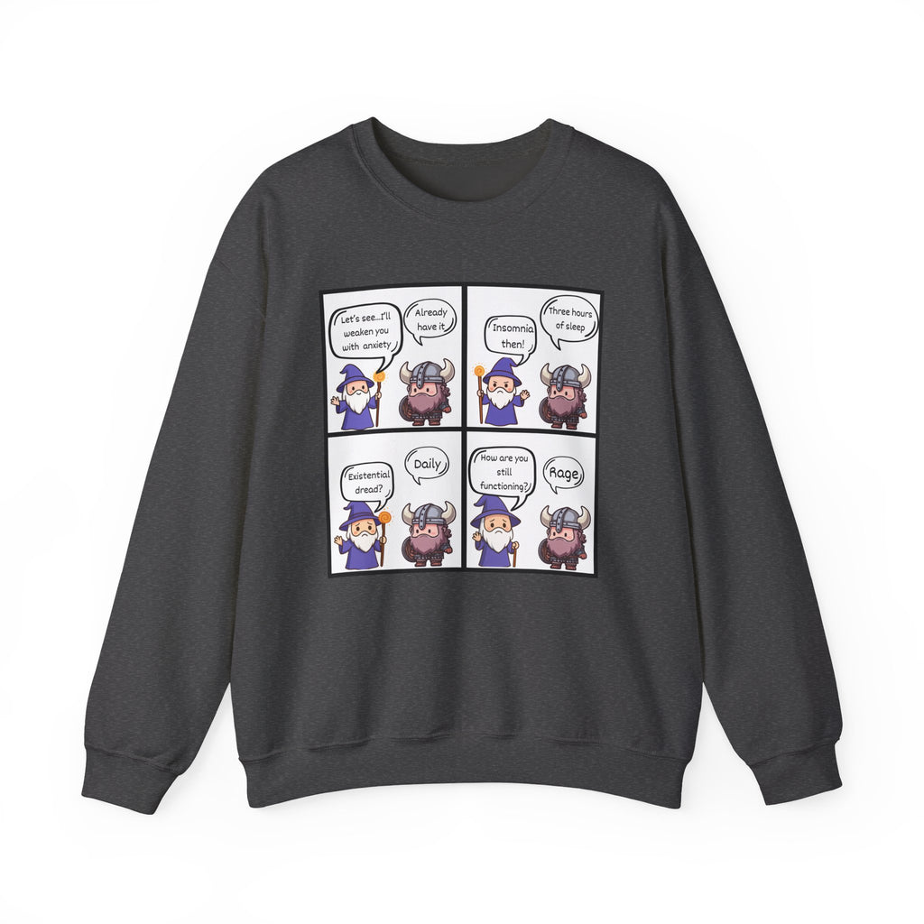 Comic D&D Sweatshirt — Cute Panel Cartoon Crewneck