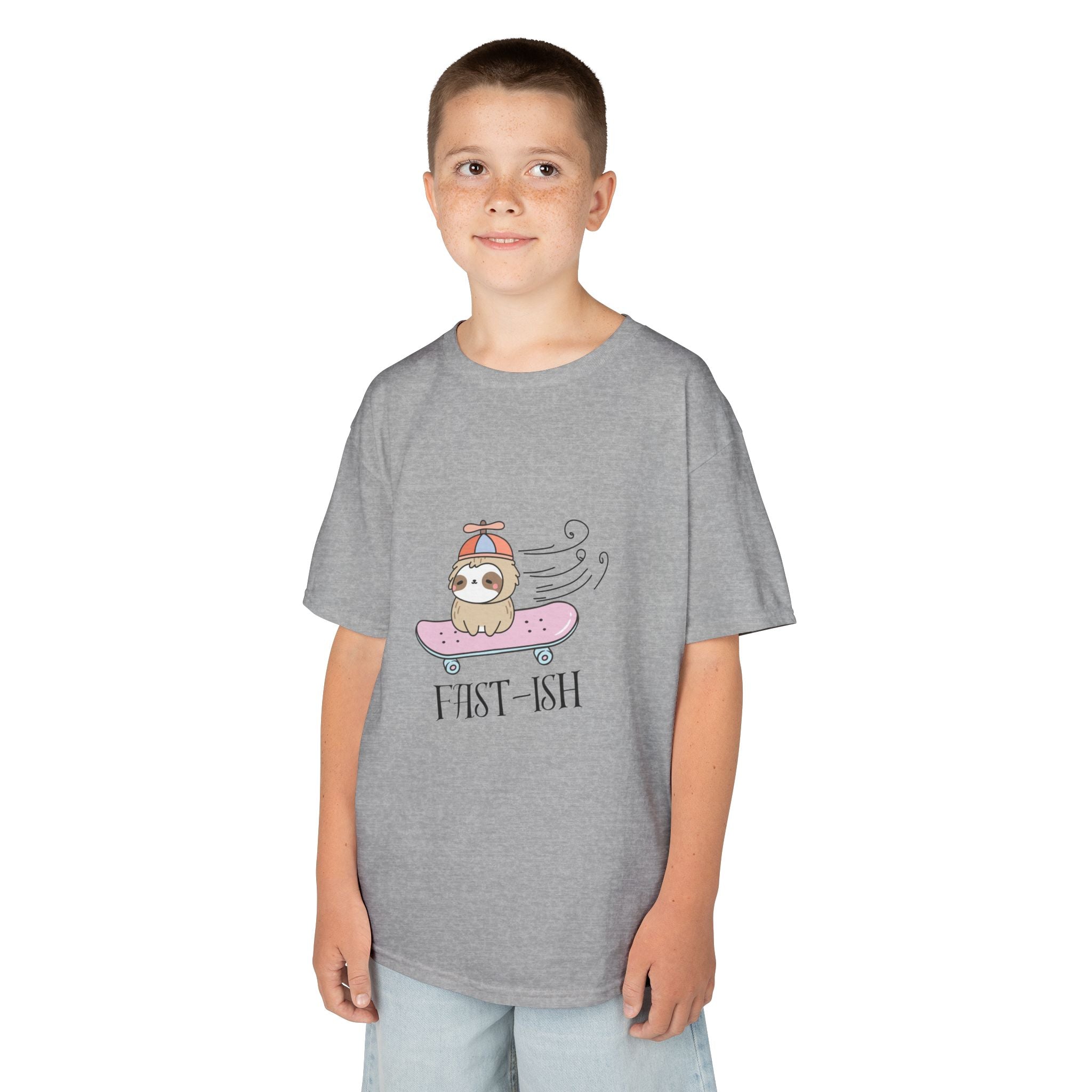 Youth 'Fast-ish' Sloth on Pink Board classic tee