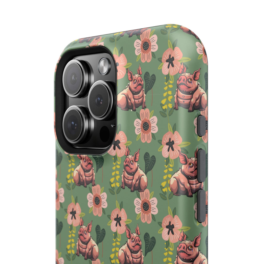 Floral Squonk Pattern Impact Phone Case — Protective iPhone Cover with Pink Flowers