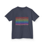 Youth Rainbow Dachshund Pattern Cute Dog Graphic Tee