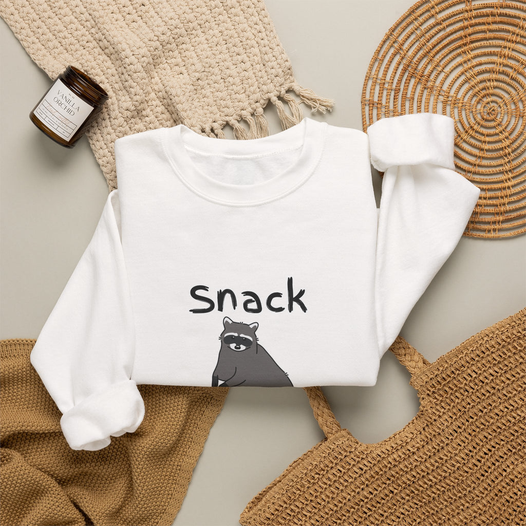 Snack Bandit Sweatshirt — Cute Raccoon Graphic Crewneck