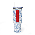 40oz Bigfoot Floral Vacuum Tumbler – Insulated Travel Mug with Straw