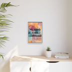 Personalize it! "My Worth is Not Conditional" Framed Matte Canvas Print Motivational Wall Art