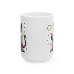 Alien Cat Ceramic Mug — Colorful Space Kitty Coffee Cup (11oz/15oz)