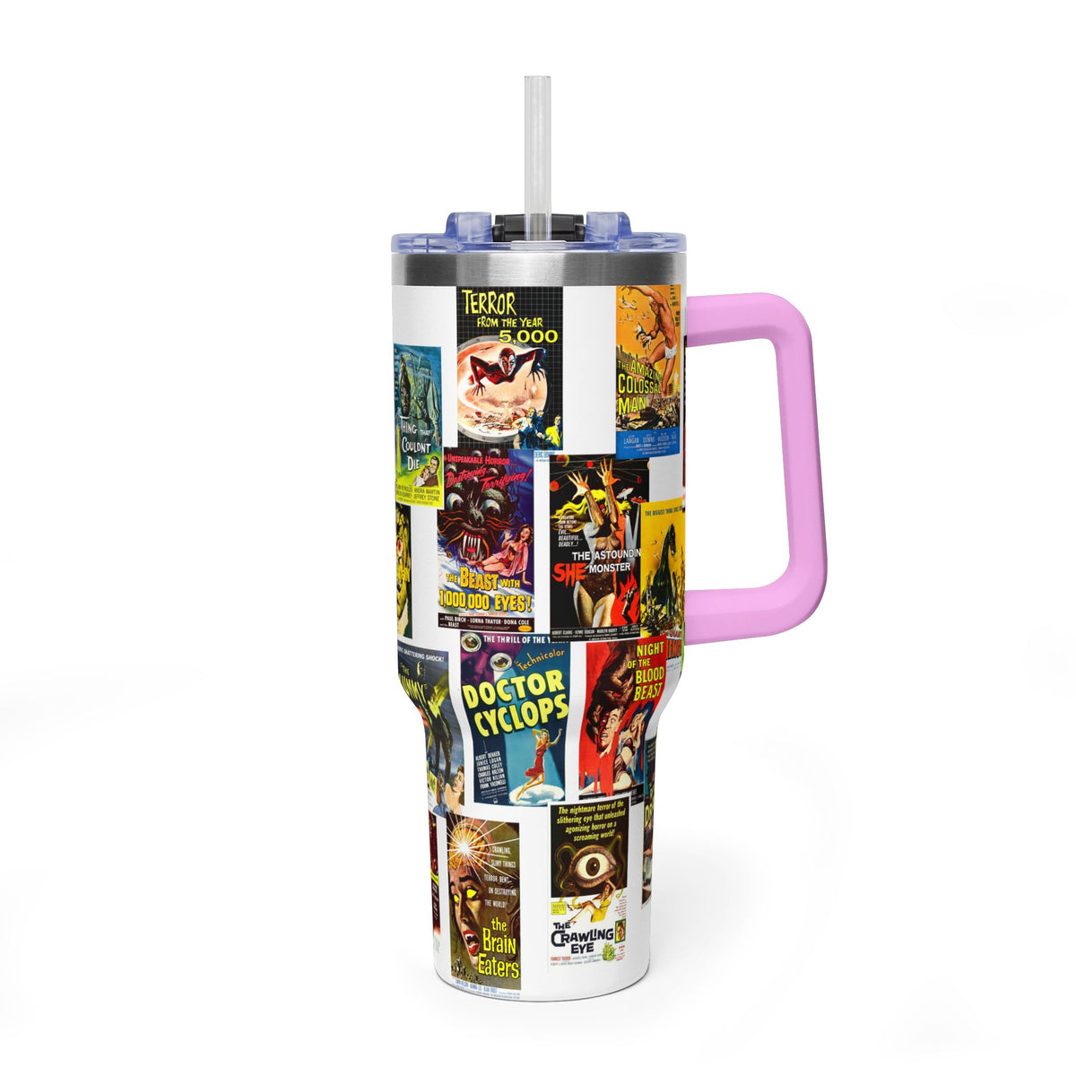 40oz B-Movies Retro Horror Poster Vacuum Tumbler