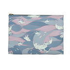 Nessie Waves Pattern Accessory Pouch — Pastel Ocean Waves Makeup Bag