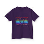 Youth Rainbow Dachshund Pattern Cute Dog Graphic Tee