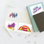 Vibrant Vibes Sticker Sheet – Artistry, Good Vibes & Wear Your Vibe Decals
