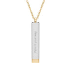 Personalize it! Hidden Message Sliding Bar Necklace