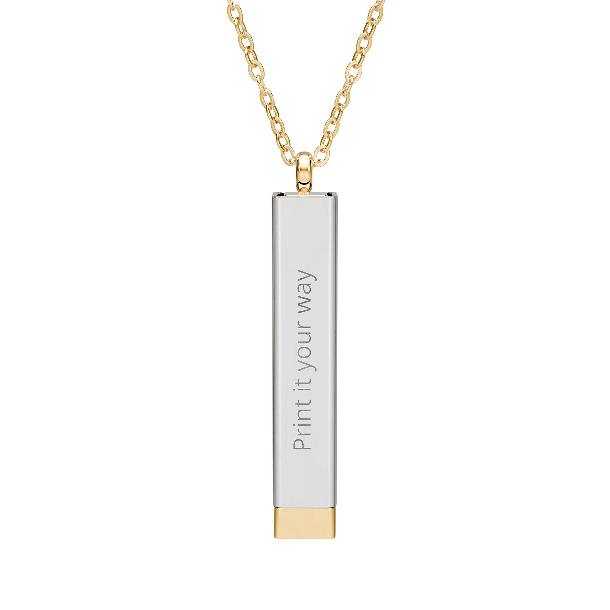Personalize it! Hidden Message Sliding Bar Necklace