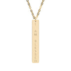 Personalize it! Engraved Vertical Bar Necklace