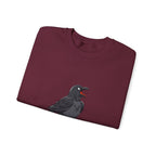 Crewneck Sweatshirt — Screaming Crow Graphic with "FUC AWF" Text