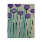 Rolled Poster - Purple Watercolor Floral Stems Art Print