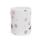 Corgi Balloon Paw Print Ceramic Coffee Cup (11oz, 15oz)