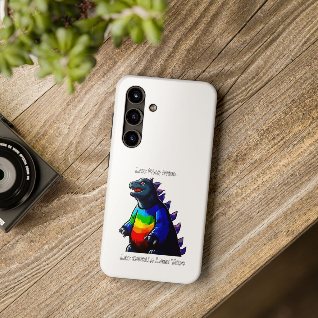 Godzilla Rainbow Phone Case — Godzilla Love Tough Protective Cover