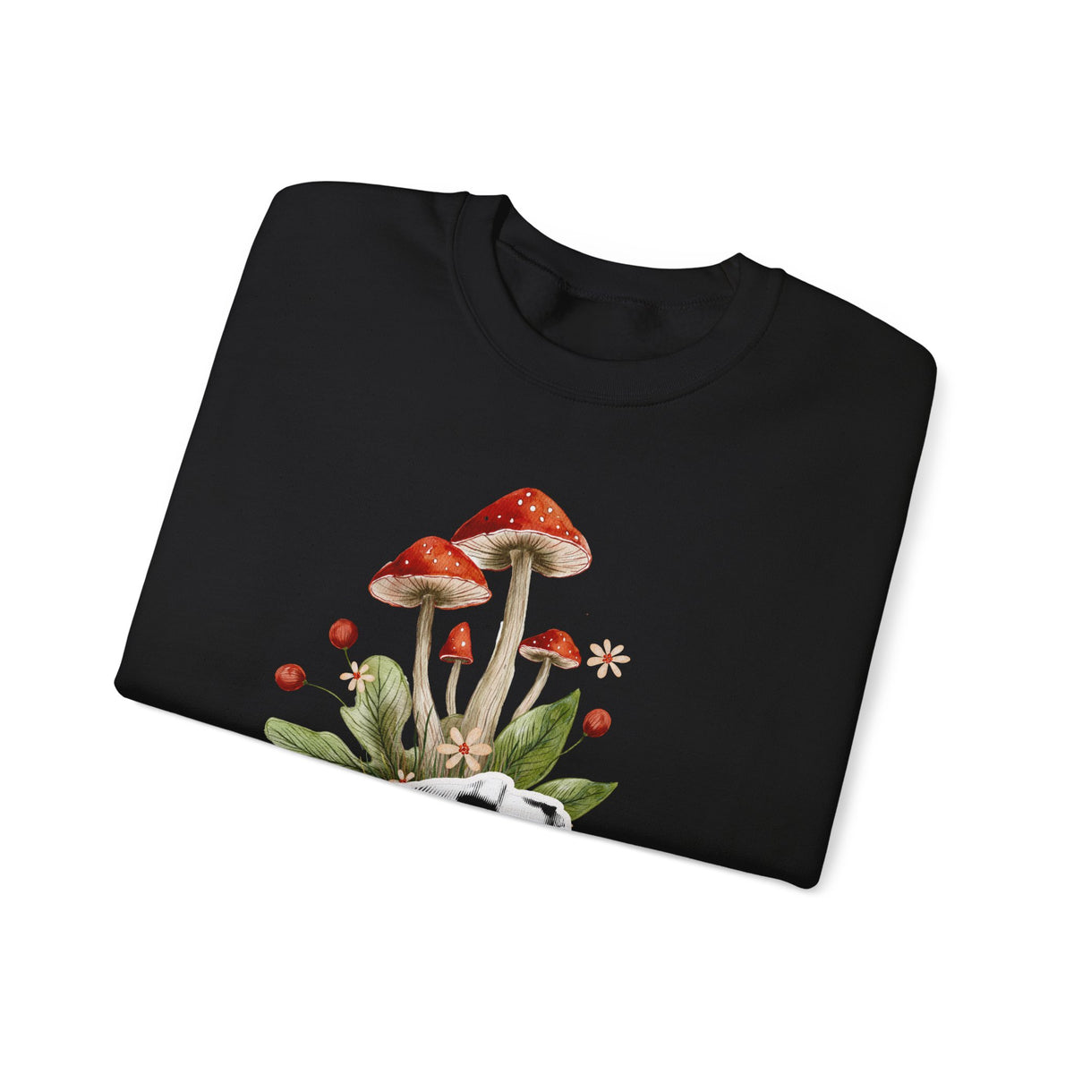 Mushroom Head Art Sweatshirt — Surreal Botanical Crewneck