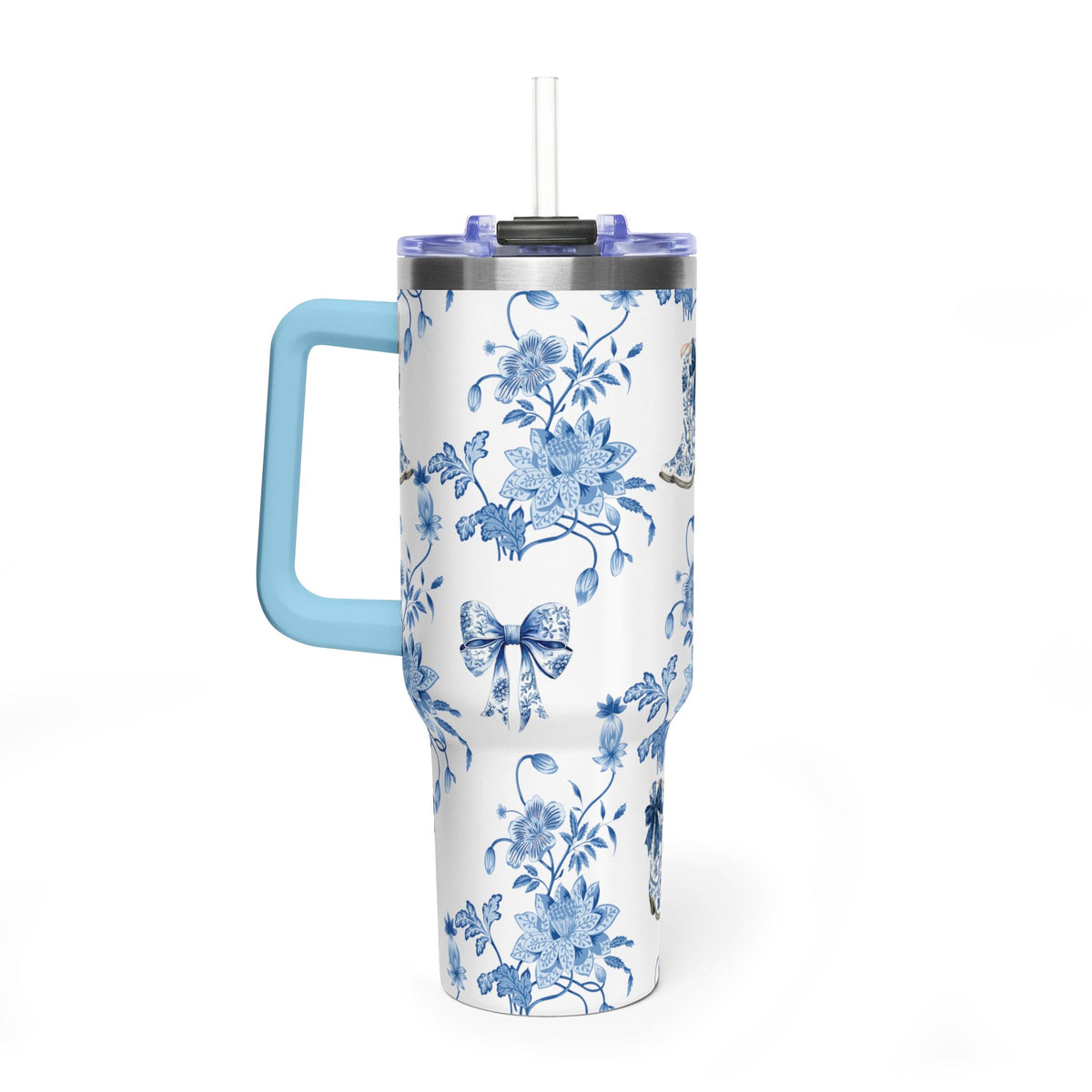 40oz Girly Western Floral Tumbler