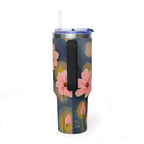 40oz Backlit Flowers Vacuum Tumbler