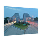 Twilight Bridge Rolled Poster — Long-Exposure Cityscape Wall Art