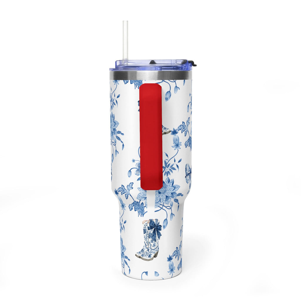 40oz Girly Western Floral Tumbler