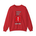 Emotional Support Human Sweatshirt – Medical Symbol “Do Not Touch” Crewneck