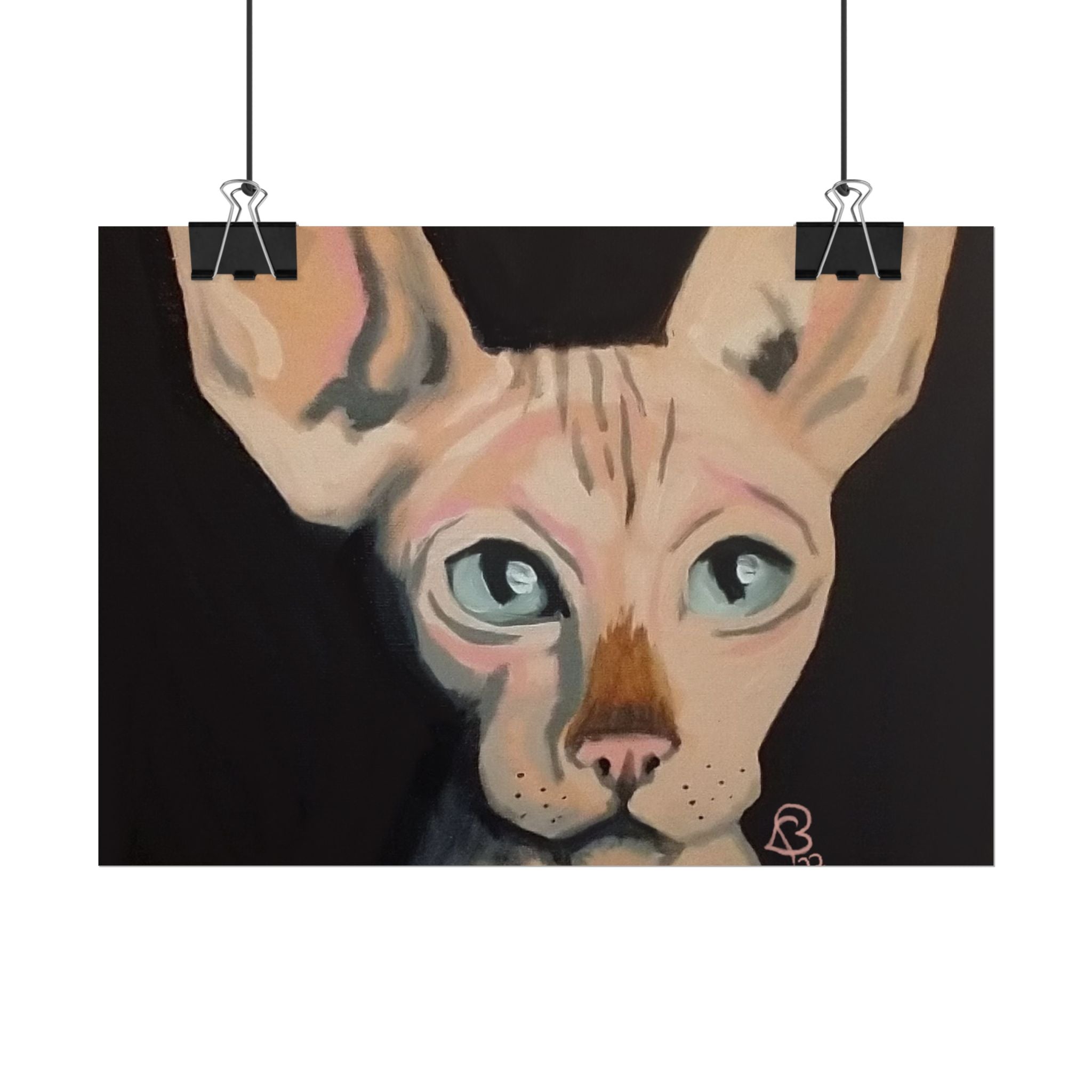 Sphynx Cat Art Poster — Rolled Fine Art Print