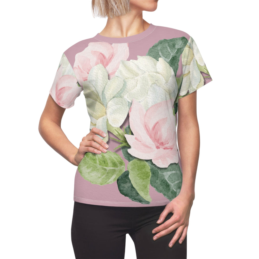 Floral Watercolor All-Over Print Women's Tee