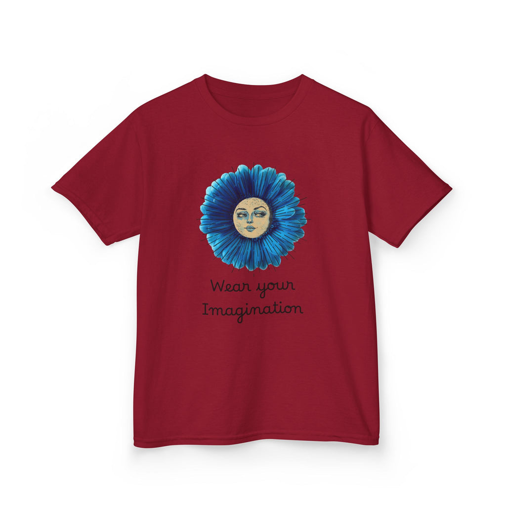 Personalize it! Youth 'Wear Your Imagination' Blue Flower Face Graphic