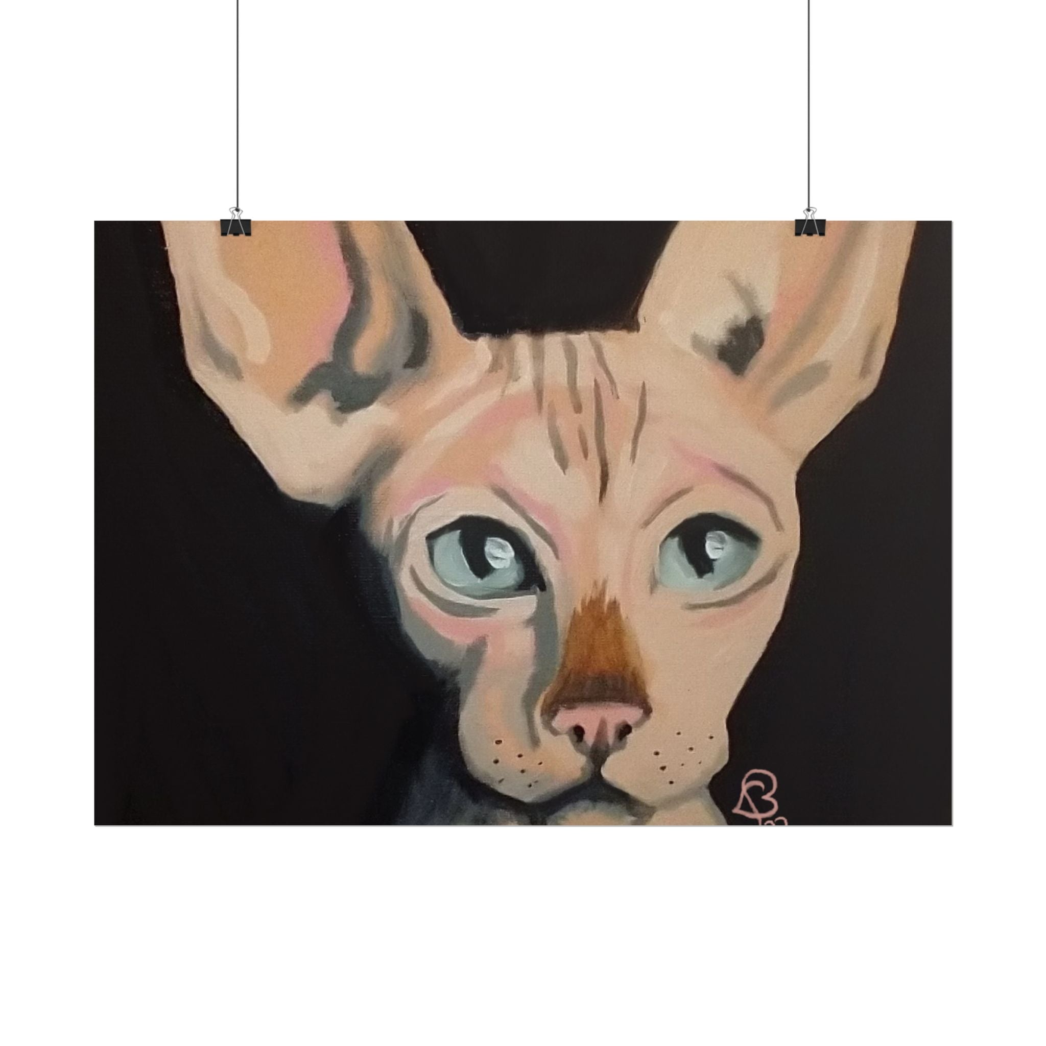 Sphynx Cat Art Poster — Rolled Fine Art Print