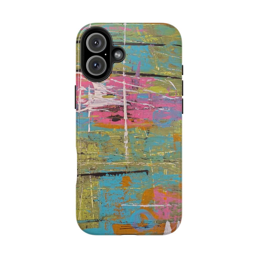 1980s Puke Tough Phone Case — Distressed Pastel Art Protective Cover