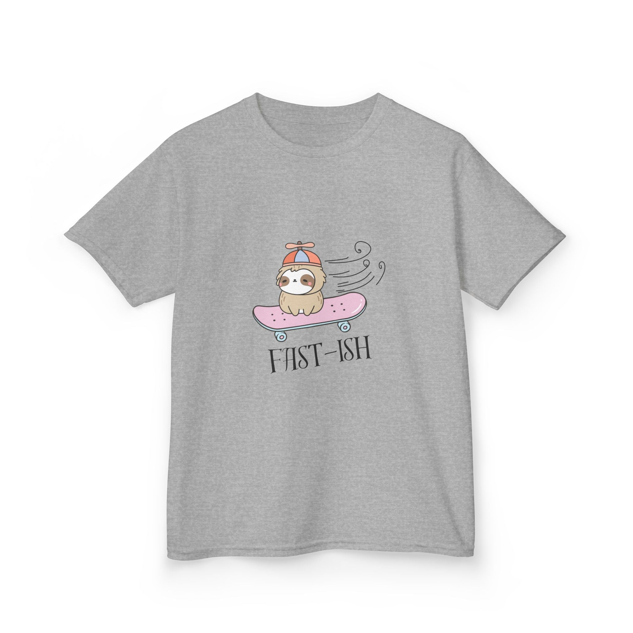 Youth 'Fast-ish' Sloth on Pink Board classic tee