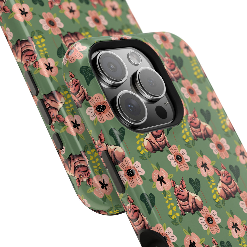 Floral Squonk Pattern Impact Phone Case — Protective iPhone Cover with Pink Flowers