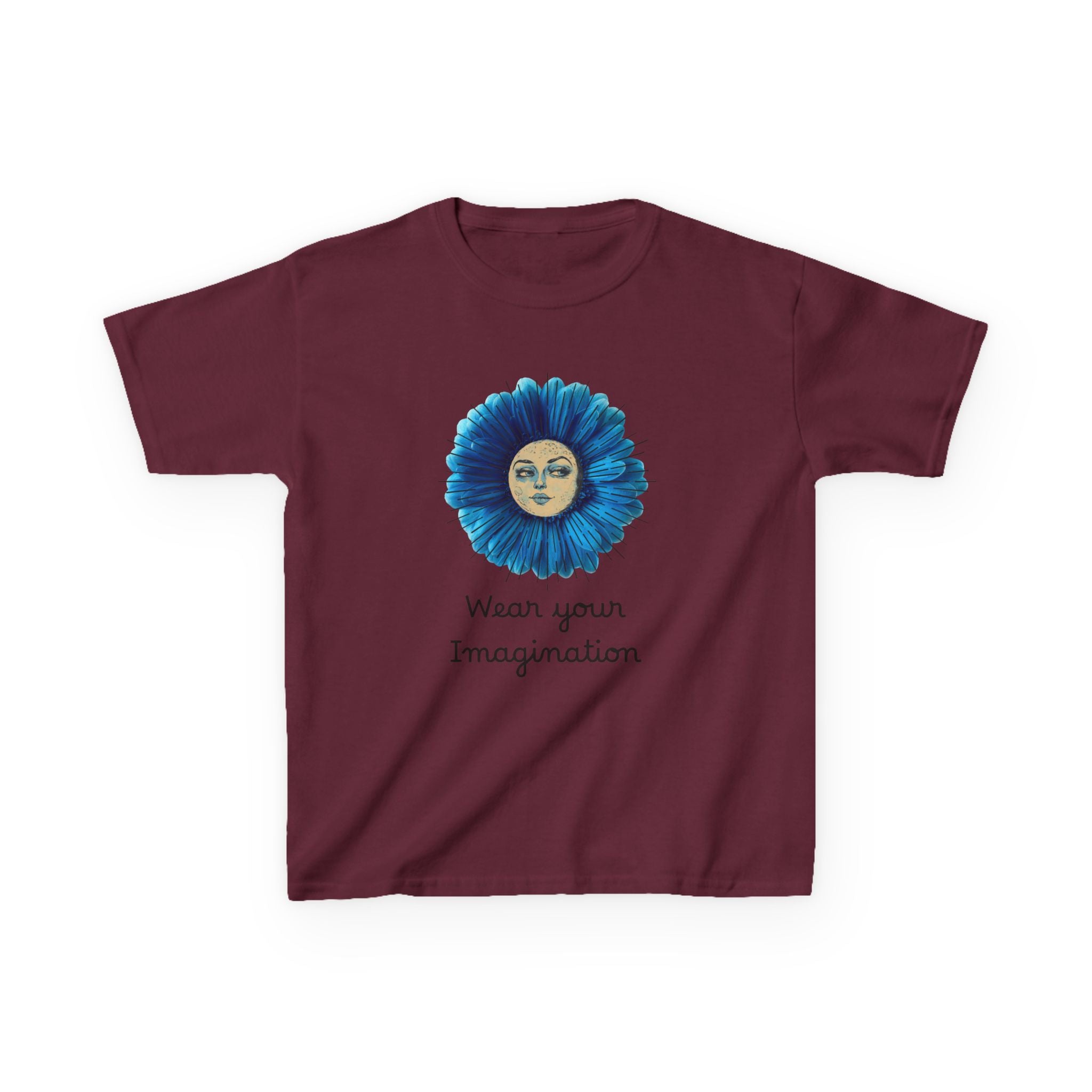 Personalize it! Youth 'Wear Your Imagination' Blue Flower Face Graphic