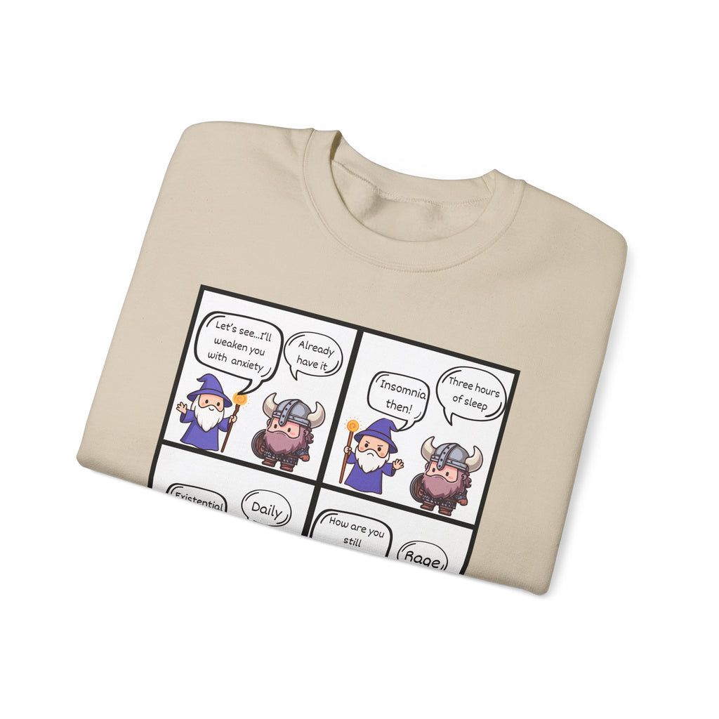 Comic D&D Sweatshirt — Cute Panel Cartoon Crewneck