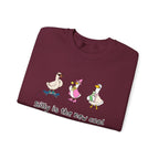 Silly Is The New Cool Sweatshirt — Cute Dancing Ducks Graphic Crewneck