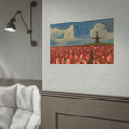 Rolled Poster — Tulip Field Landscape Print with Windmill