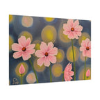 Backlit Flowers Poster — Rolled Wall Art with Bokeh Lights