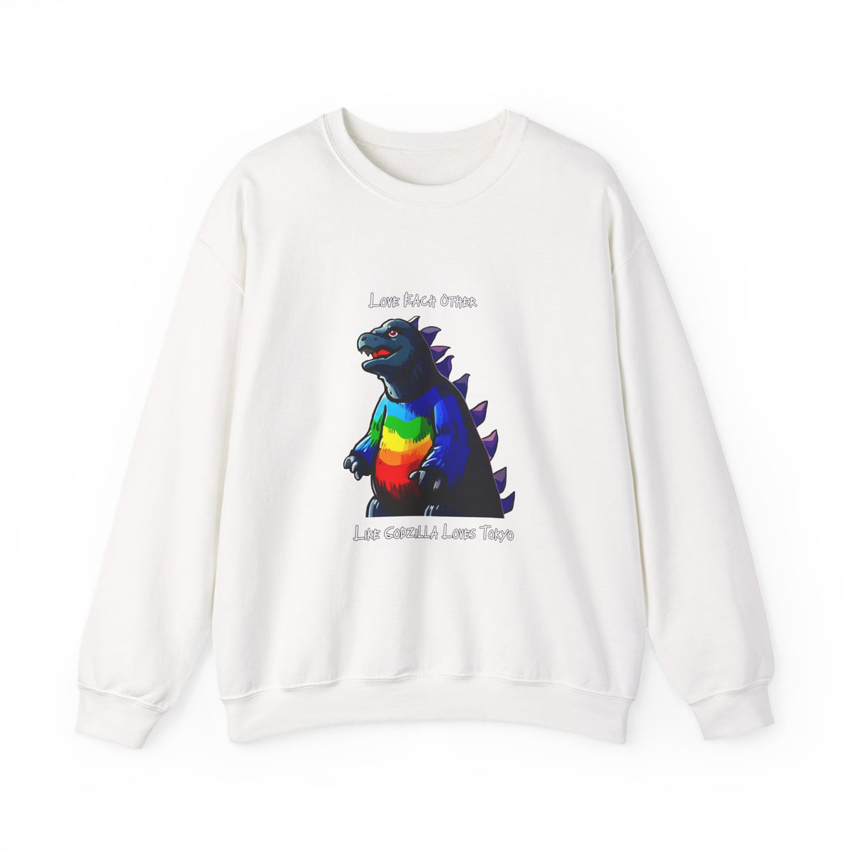Godzilla Love Rainbow Crewneck Sweatshirt