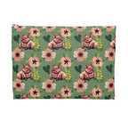 Floral Squonk Accessory Pouch — Cute Cryptid Makeup & Travel Zipper Bag