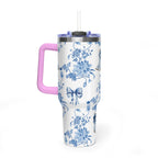 40oz Girly Western Floral Tumbler