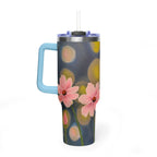 40oz Backlit Flowers Vacuum Tumbler
