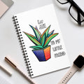 Aloe Plant Spiral Journal — “Say Aloe to My Little Friend” Cute Botanical Notebook