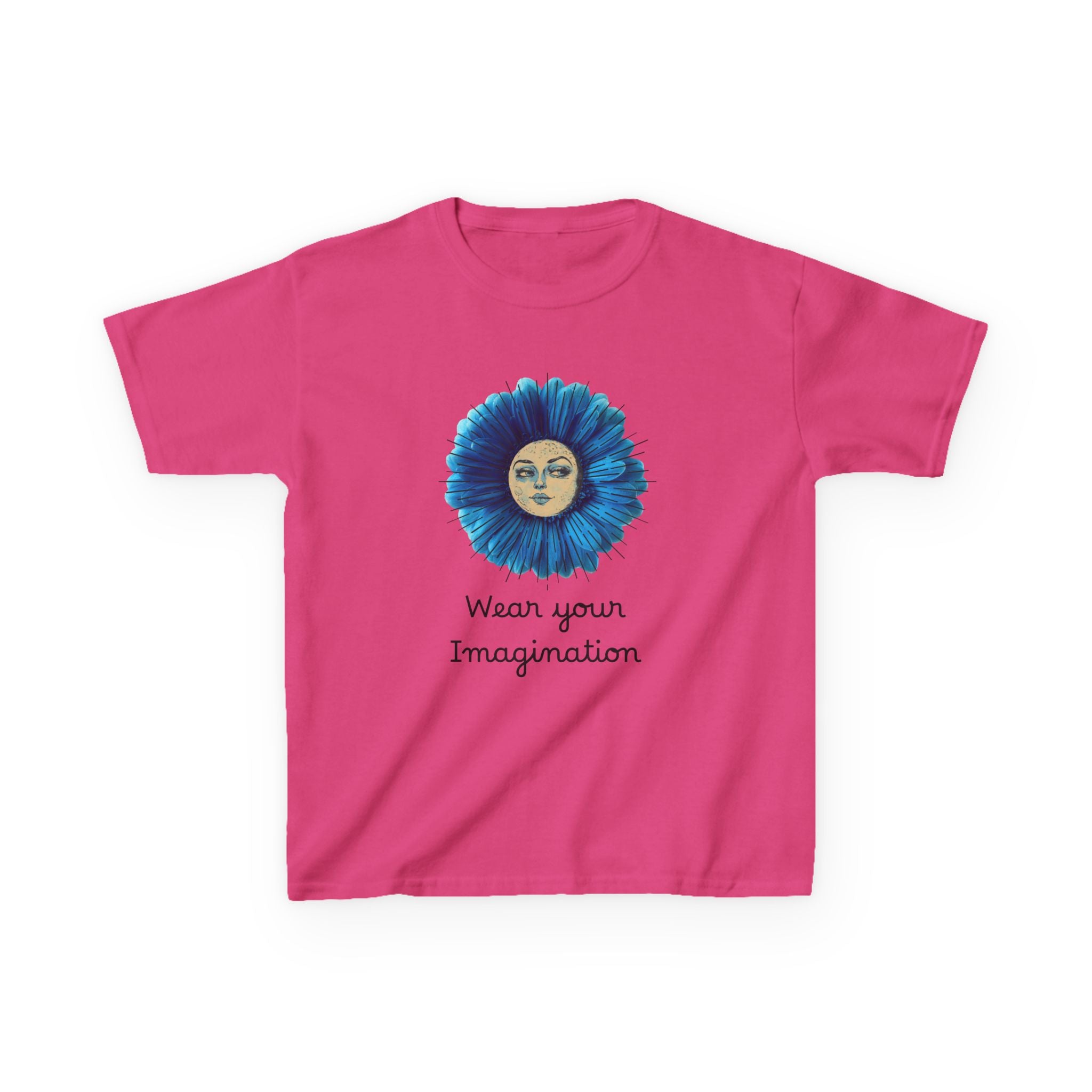 Personalize it! Youth 'Wear Your Imagination' Blue Flower Face Graphic