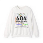 404 Not Found Crewneck Sweatshirt — Glitch Tech Graphic Pullover