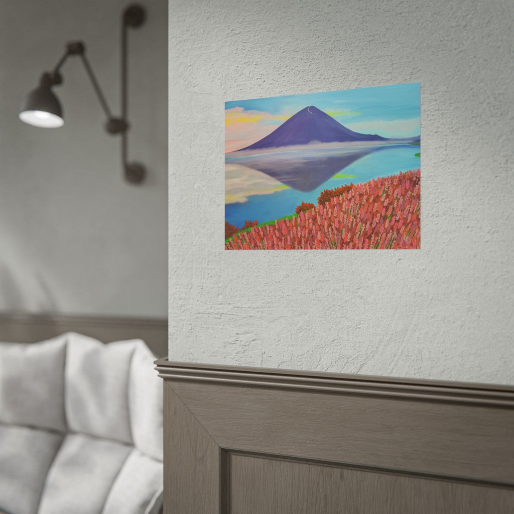Rolled Poster — Serene Mountain Reflection Landscape Art Print