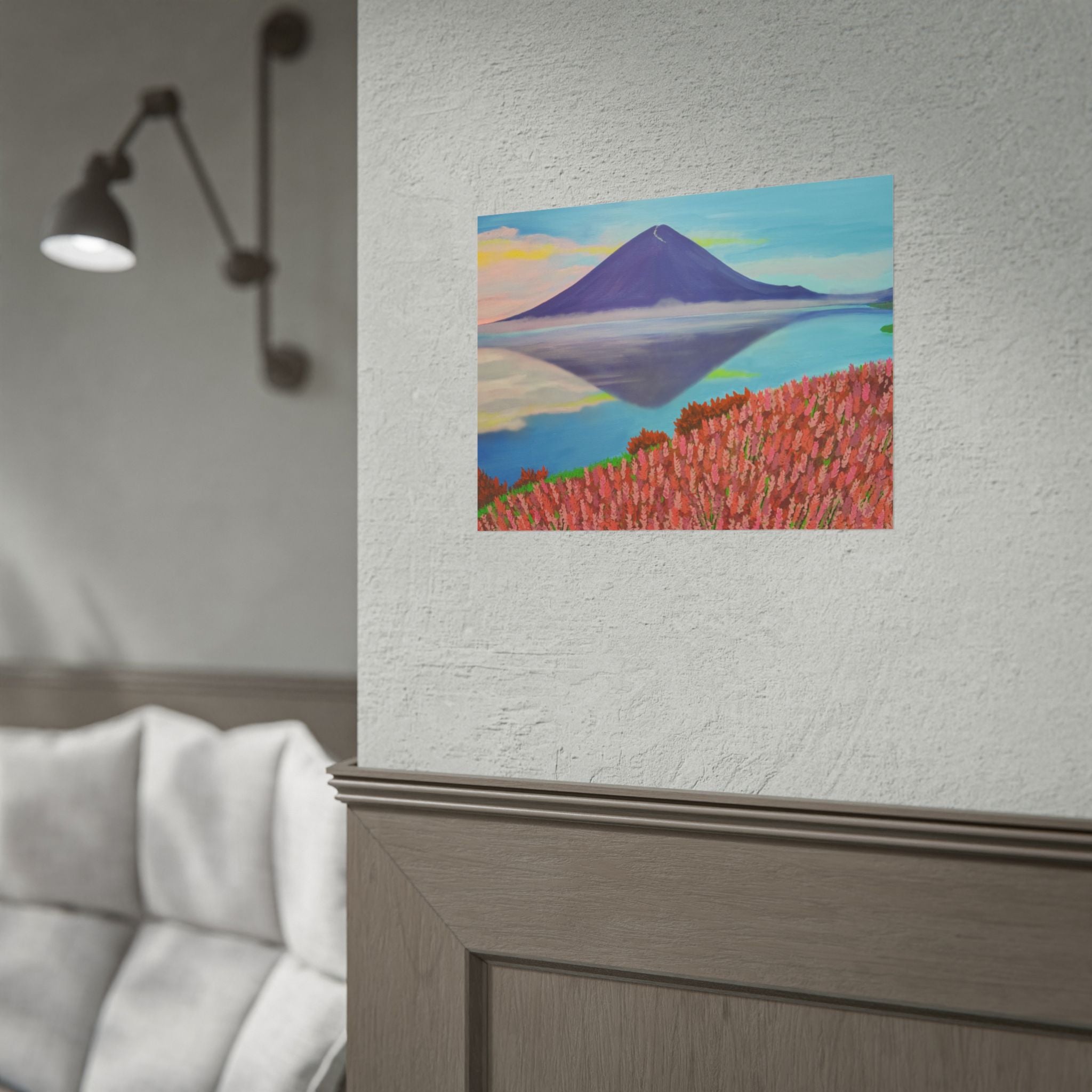 Rolled Poster — Serene Mountain Reflection Landscape Art Print