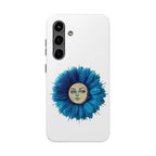 Tough Phone Case — Blue flower Face Protective Phone Cover